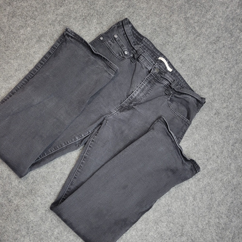 Levis 725 Jeans Womens 32 Black Denim Stretch Streetwear High Rise Bootcut Leg
